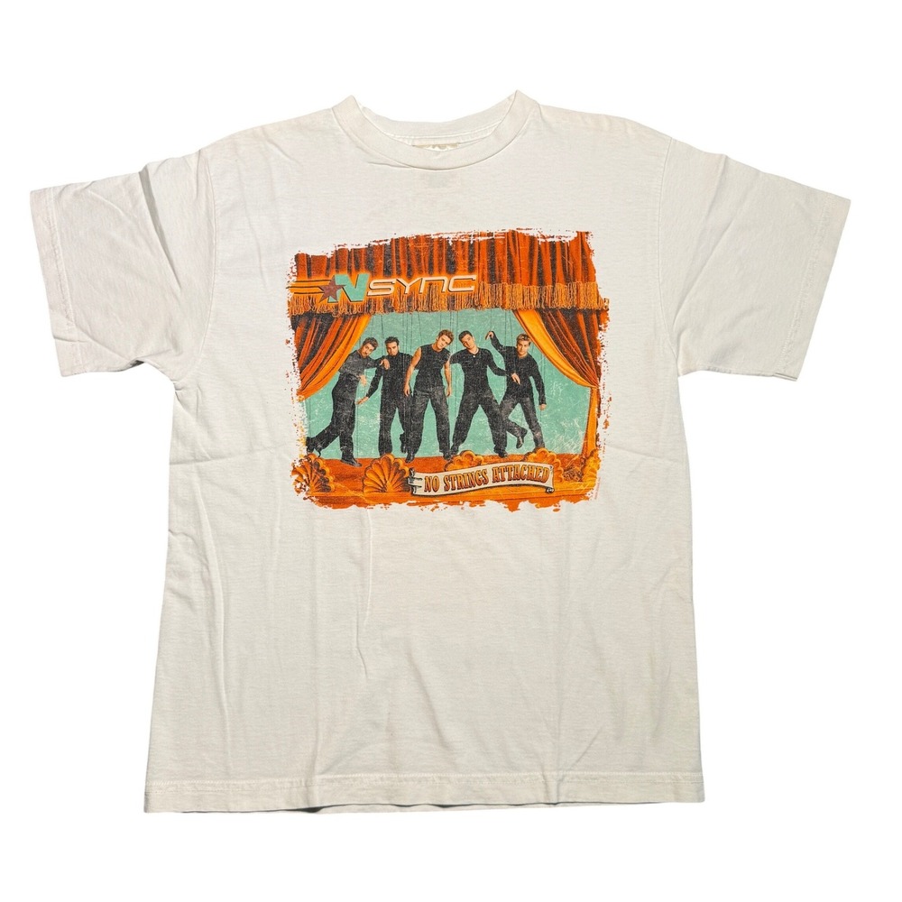 Vintage NSYNC No Strings Attached 2000 Tour Shirt Winterland White Medium
